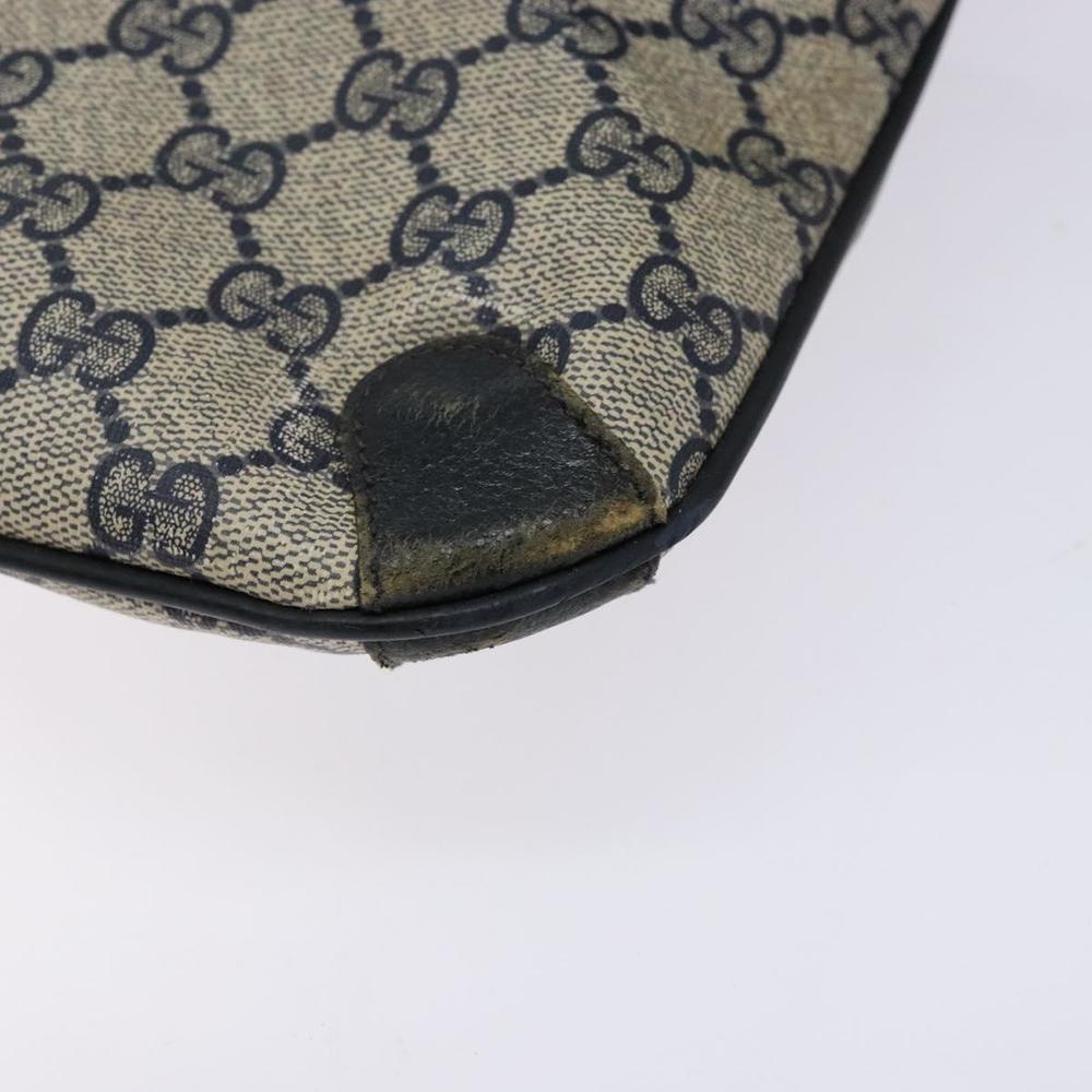 GUCCI GG Supreme Clutch Bag PVC Navy Gold 156 02 075 Auth sw1174 - Picture 8 of 16